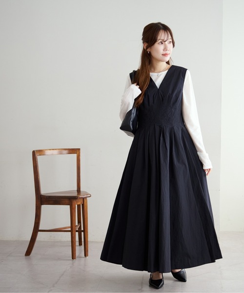 オケージョン】タック使いワンピース（ドレス）｜DISCOAT（ディス