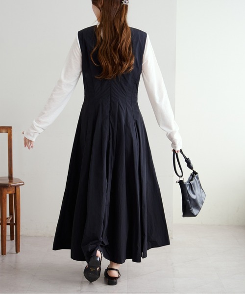 オケージョン】タック使いワンピース（ドレス）｜DISCOAT（ディス
