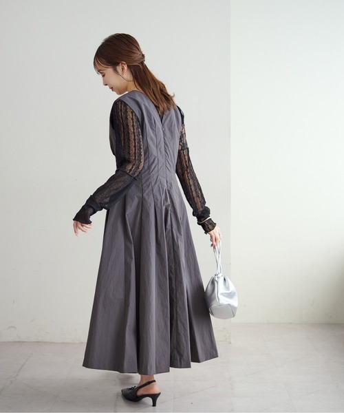 nitori DISCOAT オケージョンワンピース セール】【オケージョン】タック使いワンピース（ドレス）｜DISCOAT