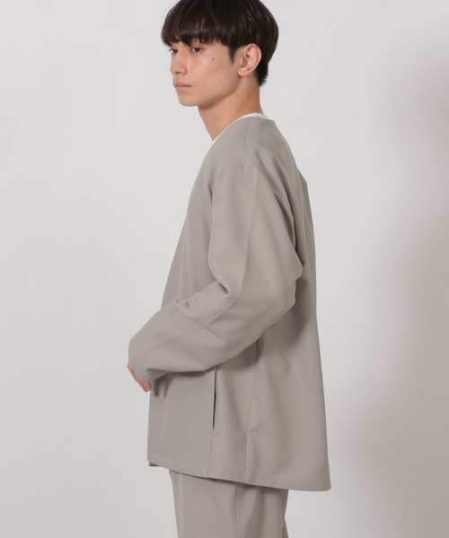 LAKOLE（ラコレ）の「【セットアップ可】クリーンシャツカーディガン / 588782（シャツ/ブラウス・メンズ・ブラウン/ネイビー/ライトグレー・MEDIUM/LARGE）」の16枚目の写真