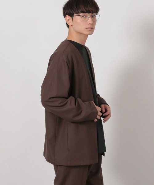 LAKOLE（ラコレ）の「【セットアップ可】クリーンシャツカーディガン / 588782（シャツ/ブラウス・メンズ・ブラウン/ネイビー/ライトグレー・MEDIUM/LARGE）」の18枚目の写真