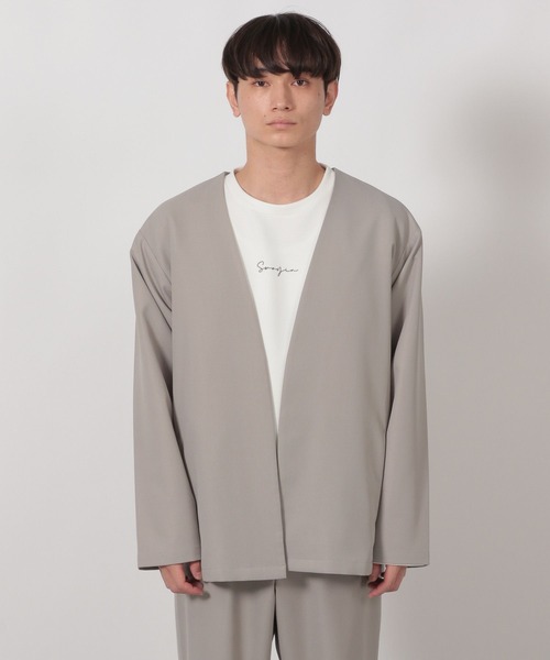 LAKOLE（ラコレ）の「【セットアップ可】クリーンシャツカーディガン / 588782（シャツ/ブラウス・メンズ・ブラウン/ネイビー/ライトグレー・MEDIUM/LARGE）」の21枚目の写真