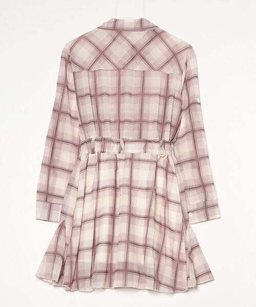 gossip！ロサンゼルス（ゴシップロサンゼルス）の「チェック柄 シャツ風 ミニフレアワンピース （ウエストシェーピングデザイン）（シャツワンピース・レディース・チェック・S/M）」の10枚目の写真