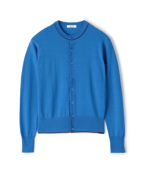 【マカフィー】プレーンウールクルーネックカーディガン TOMORROWLAND｜プレーンウール クルーネックカーディガン
