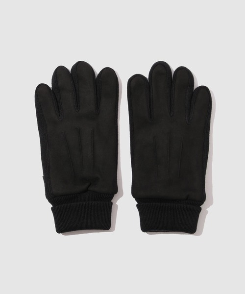 NAVY(ネイビー)の「【NAVY/ネイビー】 MACHEAT ニットマチスウェードグローブ【スマホ操作可能】(手袋・メンズ・ブラウン/チャコールグレー/ブラック・FREE)」の2枚目の写真