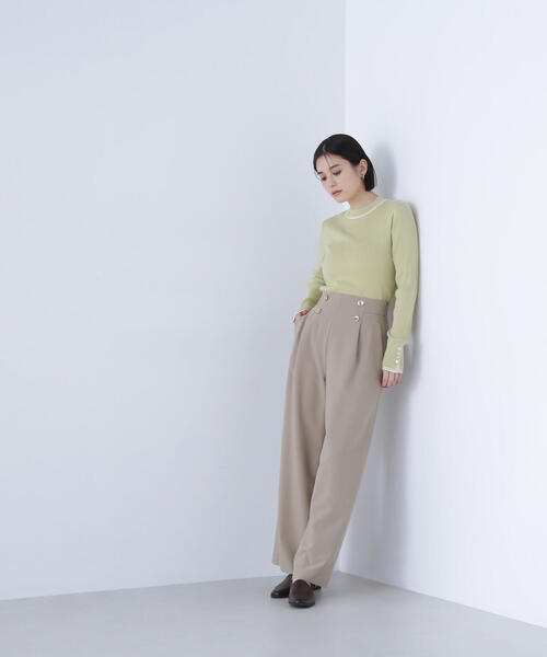 NATURAL BEAUTY BASIC(ナチュラルビューティーベーシック)の「◇<骨格ウェーブ>ハイウエストマリンパンツ(その他パンツ・レディース・ピンク/ベージュ/ネイビー・MEDIUM/SMALL/X-SMALL)」の10枚目の写真