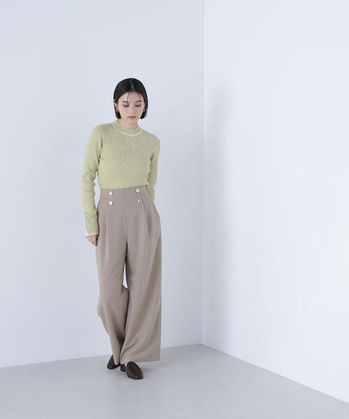 NATURAL BEAUTY BASIC(ナチュラルビューティーベーシック)の「◇<骨格ウェーブ>ハイウエストマリンパンツ(その他パンツ・レディース・ピンク/ベージュ/ネイビー・MEDIUM/SMALL/X-SMALL)」の11枚目の写真