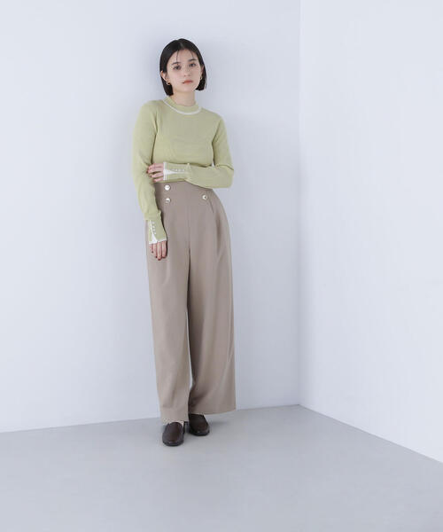 NATURAL BEAUTY BASIC(ナチュラルビューティーベーシック)の「◇<骨格ウェーブ>ハイウエストマリンパンツ(その他パンツ・レディース・ピンク/ベージュ/ネイビー・MEDIUM/SMALL/X-SMALL)」の12枚目の写真