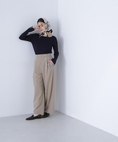 NATURAL BEAUTY BASIC(ナチュラルビューティーベーシック)の「◇<骨格ウェーブ>ハイウエストマリンパンツ(その他パンツ・レディース・ピンク/ベージュ/ネイビー・MEDIUM/SMALL/X-SMALL)」の17枚目の写真