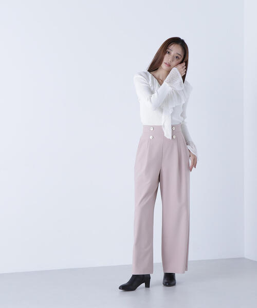 NATURAL BEAUTY BASIC(ナチュラルビューティーベーシック)の「◇<骨格ウェーブ>ハイウエストマリンパンツ(その他パンツ・レディース・ピンク/ベージュ/ネイビー・MEDIUM/SMALL/X-SMALL)」の22枚目の写真