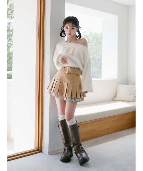 ダブルプリーツミニスカート（スカート）｜Darich（ダーリッチ