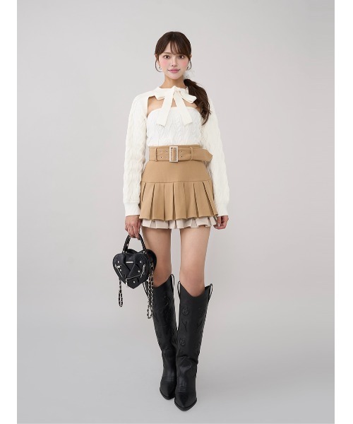 ダーリッチ　ダブルプリーツミニスカート　新品　M ダブルプリーツミニスカート（スカート）｜Darich（ダーリッチ