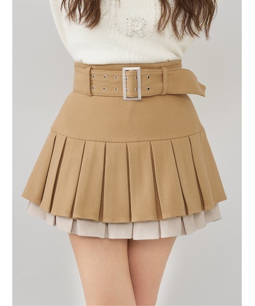 ダーリッチ　ダブルプリーツミニスカート　新品　M ダブルプリーツミニスカート（スカート）｜Darich（ダーリッチ