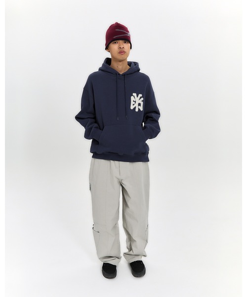 YESEYESEE（イエスアイシー）の「Y.E.S Athlete Logo Hoodie（パーカー・メンズ・オフホワイト/チャコール/ブルー系その他・L/M/S/XL）」の18枚目の写真