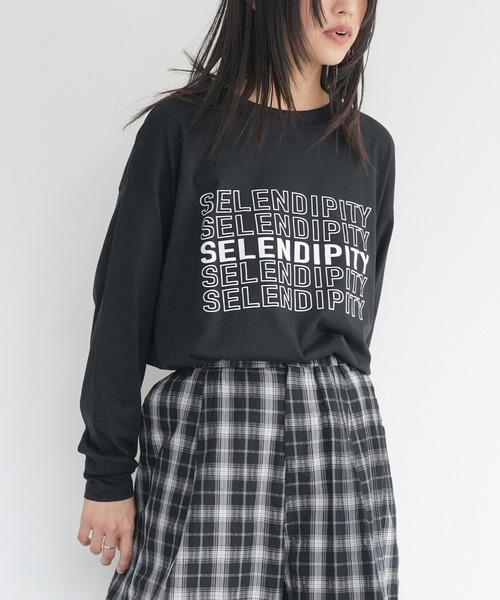 mili an deni(ミリアンデニ)の「ステップロゴロンT(Tシャツ/カットソー・レディース・チャコールグレー/ブラック/オフホワイト・M/L)」の11枚目の写真
