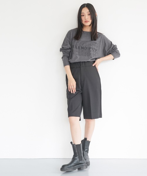 mili an deni(ミリアンデニ)の「ステップロゴロンT(Tシャツ/カットソー・レディース・チャコールグレー/ブラック/オフホワイト・M/L)」の17枚目の写真