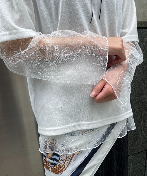 トップス mmm セットアップ】ミルクロバーテープライントップス＆パンツ