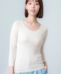 Wing(ウイング)の「シンクロブラトップ」 カップ付きインナー 8分袖(インナーウェア/肌着)