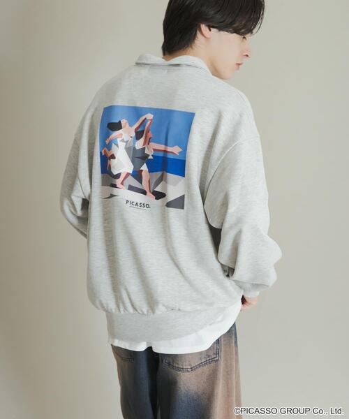 SENSE OF PLACE by URBAN RESEARCH（センスオブプレイスバイアーバンリサーチ）の「PICASSO ハーフジップスウェット（スウェット・メンズ・ライトブルー/ブラック/グレー・MEDIUM/LARGE）」の3枚目の写真