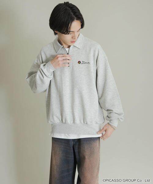 SENSE OF PLACE by URBAN RESEARCH（センスオブプレイスバイアーバンリサーチ）の「PICASSO ハーフジップスウェット（スウェット・メンズ・ライトブルー/ブラック/グレー・MEDIUM/LARGE）」の4枚目の写真