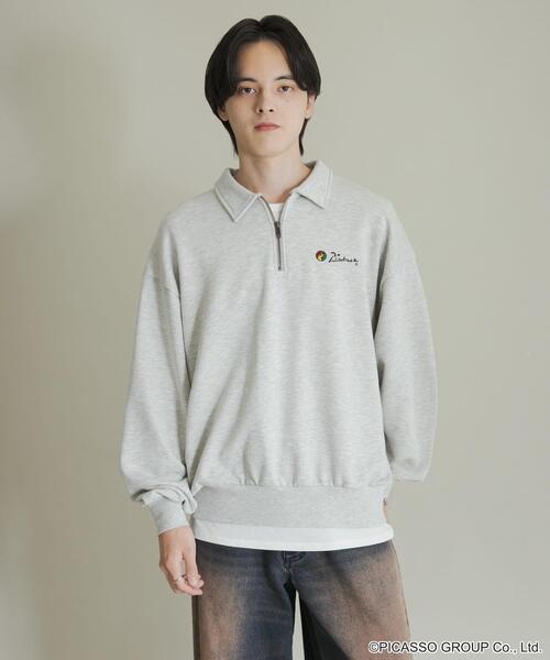 SENSE OF PLACE by URBAN RESEARCH（センスオブプレイスバイアーバンリサーチ）の「PICASSO ハーフジップスウェット（スウェット・メンズ・ライトブルー/ブラック/グレー・MEDIUM/LARGE）」の5枚目の写真