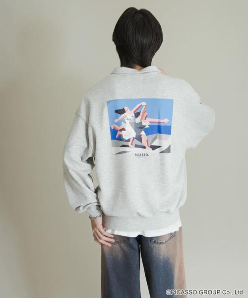SENSE OF PLACE by URBAN RESEARCH（センスオブプレイスバイアーバンリサーチ）の「PICASSO ハーフジップスウェット（スウェット・メンズ・ライトブルー/ブラック/グレー・MEDIUM/LARGE）」の7枚目の写真