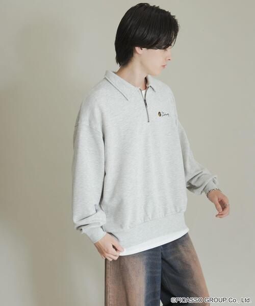 SENSE OF PLACE by URBAN RESEARCH（センスオブプレイスバイアーバンリサーチ）の「PICASSO ハーフジップスウェット（スウェット・メンズ・ライトブルー/ブラック/グレー・MEDIUM/LARGE）」の8枚目の写真