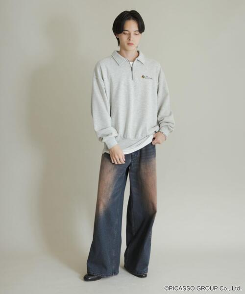 SENSE OF PLACE by URBAN RESEARCH（センスオブプレイスバイアーバンリサーチ）の「PICASSO ハーフジップスウェット（スウェット・メンズ・ライトブルー/ブラック/グレー・MEDIUM/LARGE）」の9枚目の写真