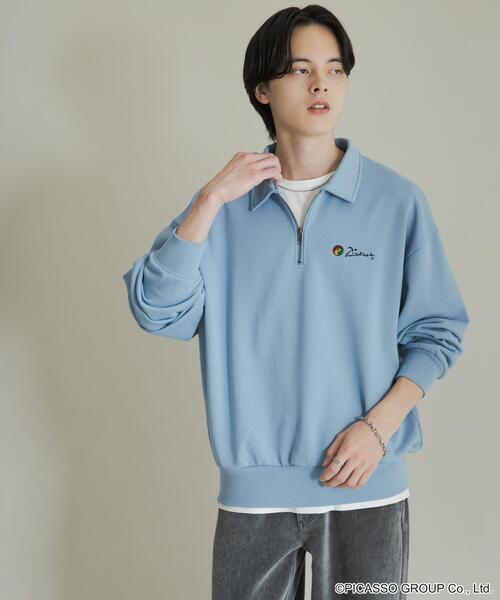 SENSE OF PLACE by URBAN RESEARCH（センスオブプレイスバイアーバンリサーチ）の「PICASSO ハーフジップスウェット（スウェット・メンズ・ライトブルー/ブラック/グレー・MEDIUM/LARGE）」の15枚目の写真