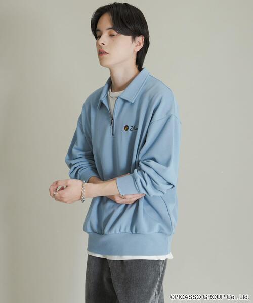 SENSE OF PLACE by URBAN RESEARCH（センスオブプレイスバイアーバンリサーチ）の「PICASSO ハーフジップスウェット（スウェット・メンズ・ライトブルー/ブラック/グレー・MEDIUM/LARGE）」の16枚目の写真
