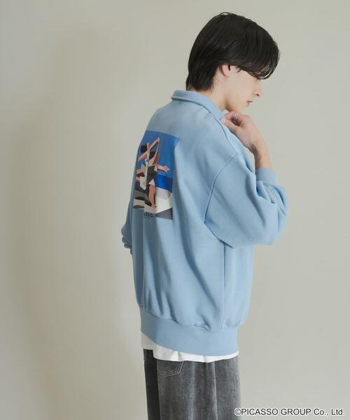 SENSE OF PLACE by URBAN RESEARCH（センスオブプレイスバイアーバンリサーチ）の「PICASSO ハーフジップスウェット（スウェット・メンズ・ライトブルー/ブラック/グレー・MEDIUM/LARGE）」の18枚目の写真