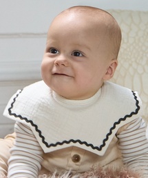 petit main（プティマイン）の「【防水】ライン入り星スタイ（スタイ/よだれかけ）」