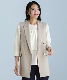 WHITE JOOLA（ホワイトジョーラ）の「【 洗える 】 ツイルテーラードダブルジレ（ベスト）」