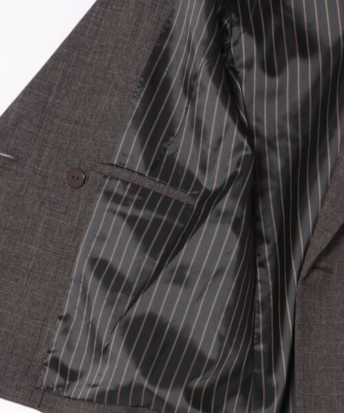 m.f.editorial(エムエフエディトリアル)の「【ストレッチ イージーケア】m.f.エディトリアル レディース シャーク リラクシング ダブルジャケット こげ茶(セットアップ可能)(スーツジャケット・レディース・ダークウッド・X-LARGE/S/LARGE/MEDIUM)」の3枚目の写真