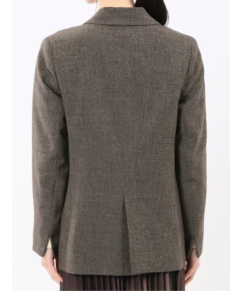 m.f.editorial(エムエフエディトリアル)の「【ストレッチ イージーケア】m.f.エディトリアル レディース シャーク リラクシング ダブルジャケット こげ茶(セットアップ可能)(スーツジャケット・レディース・ダークウッド・X-LARGE/S/LARGE/MEDIUM)」の11枚目の写真