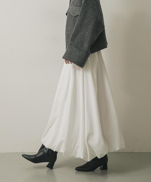 SENSE OF PLACE by URBAN RESEARCH（センスオブプレイスバイアーバンリサーチ）の「バルーンスカート（スカート・レディース・ベージュ/ブラック/オフホワイト・SMALL/MEDIUM）」の2枚目の写真