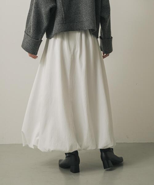 SENSE OF PLACE by URBAN RESEARCH（センスオブプレイスバイアーバンリサーチ）の「バルーンスカート（スカート・レディース・ベージュ/ブラック/オフホワイト・SMALL/MEDIUM）」の4枚目の写真