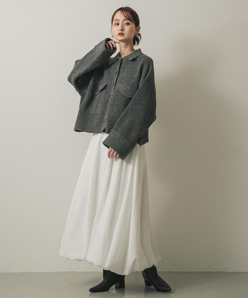 SENSE OF PLACE by URBAN RESEARCH（センスオブプレイスバイアーバンリサーチ）の「バルーンスカート（スカート・レディース・ベージュ/ブラック/オフホワイト・SMALL/MEDIUM）」の7枚目の写真