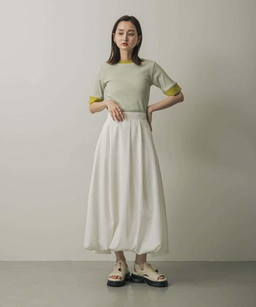 SENSE OF PLACE by URBAN RESEARCH（センスオブプレイスバイアーバンリサーチ）の「バルーンスカート（スカート・レディース・ベージュ/ブラック/オフホワイト・SMALL/MEDIUM）」の14枚目の写真