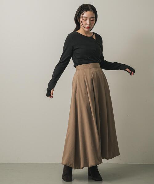 SENSE OF PLACE by URBAN RESEARCH（センスオブプレイスバイアーバンリサーチ）の「バルーンスカート（スカート・レディース・ベージュ/ブラック/オフホワイト・SMALL/MEDIUM）」の21枚目の写真
