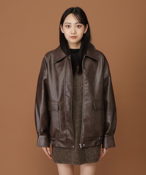 セール】3.3 Field Trip／ダブルポケットレザージャケット（ライダース