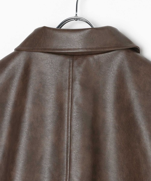 3.3 Field Trip （3.3フィールドトリップ）の「3.3 Field Trip／ダブルポケットレザージャケット（ライダースジャケット・レディース・ブラウン/ブラック・FREE）」の5枚目の写真