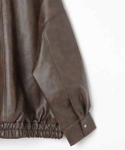 3.3 Field Trip （3.3フィールドトリップ）の「3.3 Field Trip／ダブルポケットレザージャケット（ライダースジャケット・レディース・ブラウン/ブラック・FREE）」の7枚目の写真