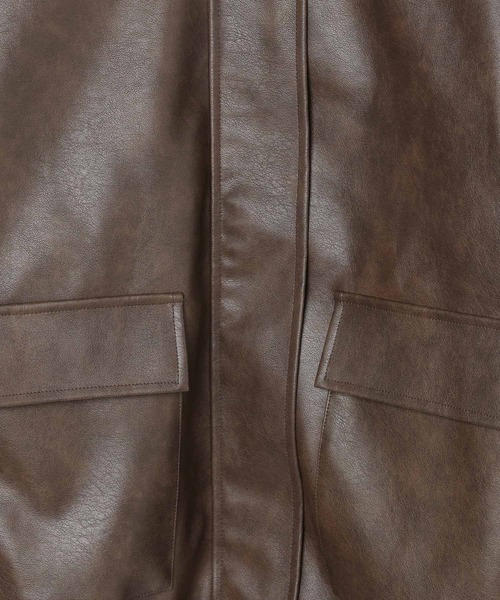 3.3 Field Trip （3.3フィールドトリップ）の「3.3 Field Trip／ダブルポケットレザージャケット（ライダースジャケット・レディース・ブラウン/ブラック・FREE）」の11枚目の写真