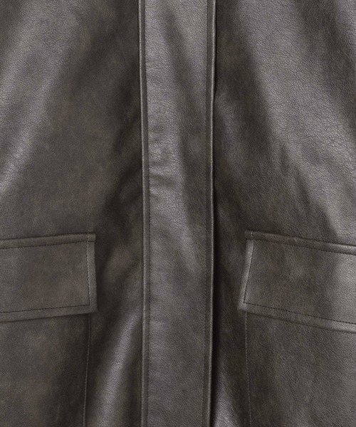 3.3 Field Trip （3.3フィールドトリップ）の「3.3 Field Trip／ダブルポケットレザージャケット（ライダースジャケット・レディース・ブラウン/ブラック・FREE）」の9枚目の写真