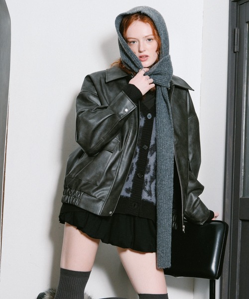 セール】3.3 Field Trip／ダブルポケットレザージャケット（ライダース