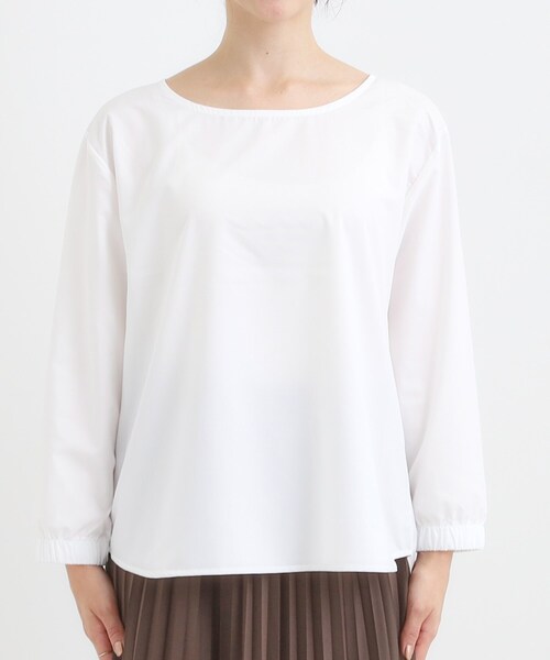 SHOO・LA・RUE（シューラルー）の「【2点セット/S-LL】着回しいろいろ 編み柄ベスト×ブラウス（ニット/セーター・レディース・ブラック/ダークブラウン・01/02/03/04）」の19枚目の写真
