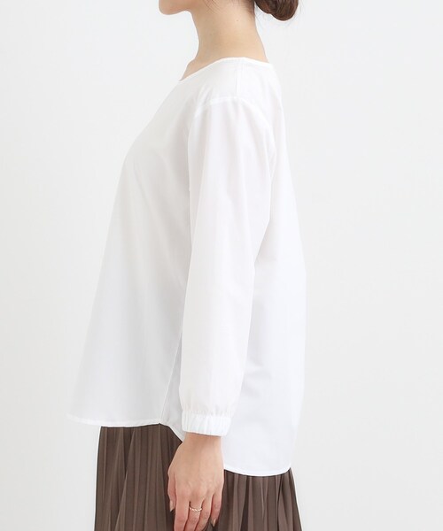 SHOO・LA・RUE（シューラルー）の「【2点セット/S-LL】着回しいろいろ 編み柄ベスト×ブラウス（ニット/セーター・レディース・ブラック/ダークブラウン・01/02/03/04）」の20枚目の写真
