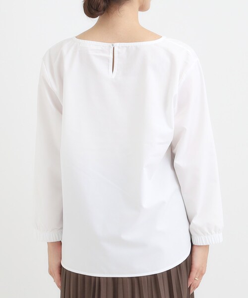 SHOO・LA・RUE（シューラルー）の「【2点セット/S-LL】着回しいろいろ 編み柄ベスト×ブラウス（ニット/セーター・レディース・ブラック/ダークブラウン・01/02/03/04）」の21枚目の写真