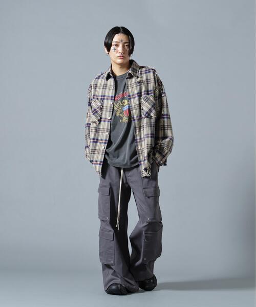 DANKE SCHON(ダンケシェーン)の「【WEB&DEPOT限定】DankeSchon/ダンケシェーン/ST TWILL FLARE CARGO PANTS(カーゴパンツ・メンズ・ブラック/チャコールグレー・XL/M/S/L)」の14枚目の写真